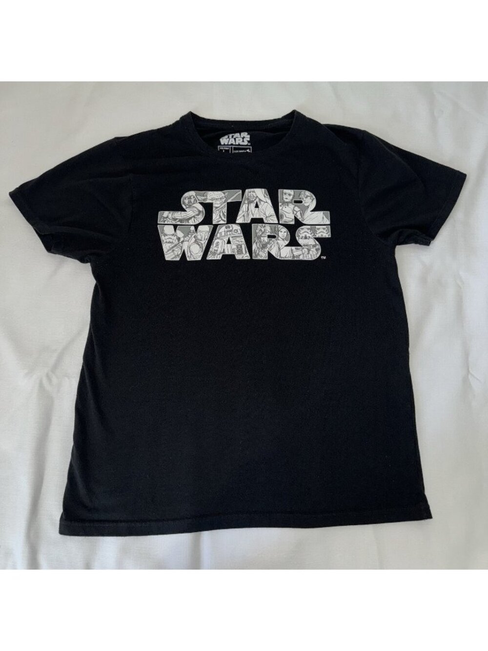 Star Wars Logo T-Shirt - NEW Officially Licensed Classic Black & White Graphics